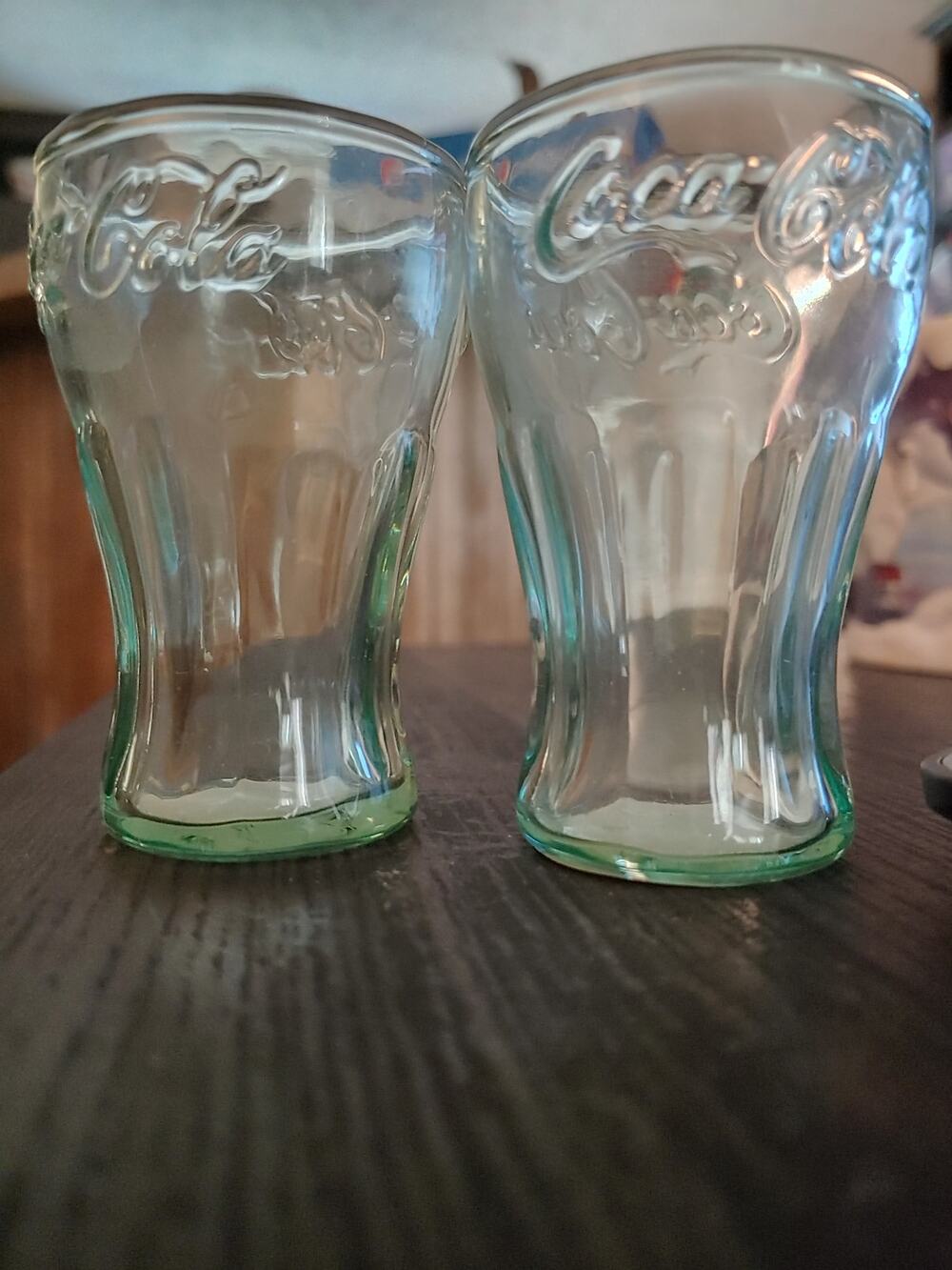 Set of Two Miniature Coca Cola Drinking Glass